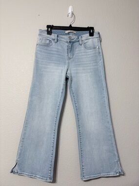 Liverpool Hannah Crop Flare Jeans Stretchy Light Blue Jeans 28